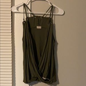 Olive green tank top